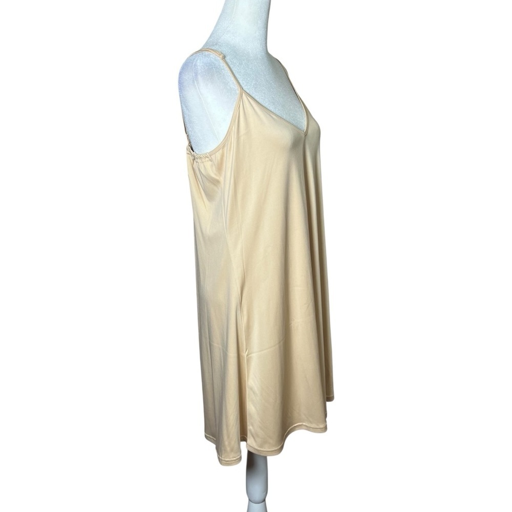 Coven & Co. Silhouette Nude Slip Dress Chemise Nightgown Sz Medium Minimalist — image 3 of 8